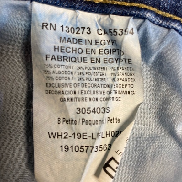 Lee Relaxed Fit Straight Leg Denim Jeans Women’s 8 Petite - Picture 4 of 4